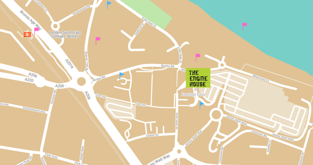 Map showing location of the Engine House Erith